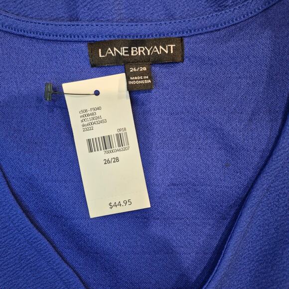 Lane Bryant Womens Plus Blouse Royal Blue 26/28 - Picture 3 of 5